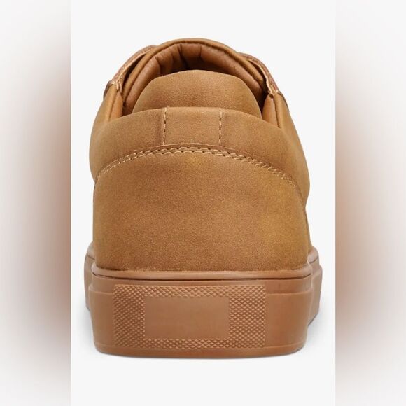 INC Mens Brown Perforated Padded Zuri Round Toe Platform Lace-Up Sneakers - Picture 2 of 2